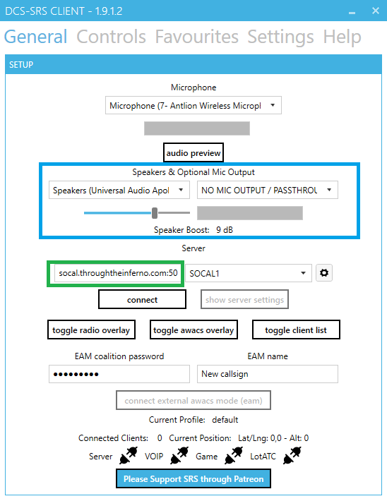 Through The Inferno [DCS World] » SRS Radio Setup